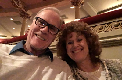 Terry Kelly and Donna Andersen at the theater.