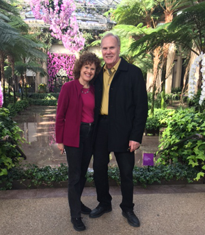 Donna Andersen and Terry Kelly at Longwood Gardens in February, 2017.