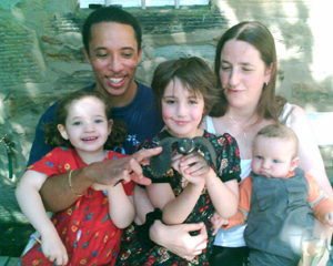 Will Jordan, Mary Turner Thomson, and children.