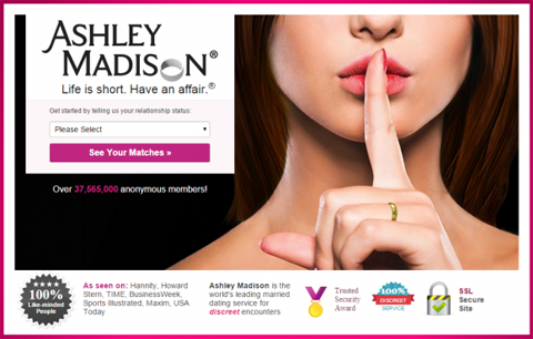 Ashley Madison website