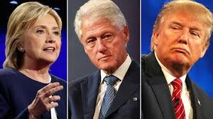 Hillary Clinton, Bill Clinton, Donald Trump.